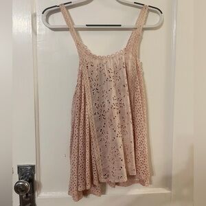 Baby Pink Eyelet and Crochet Tunic